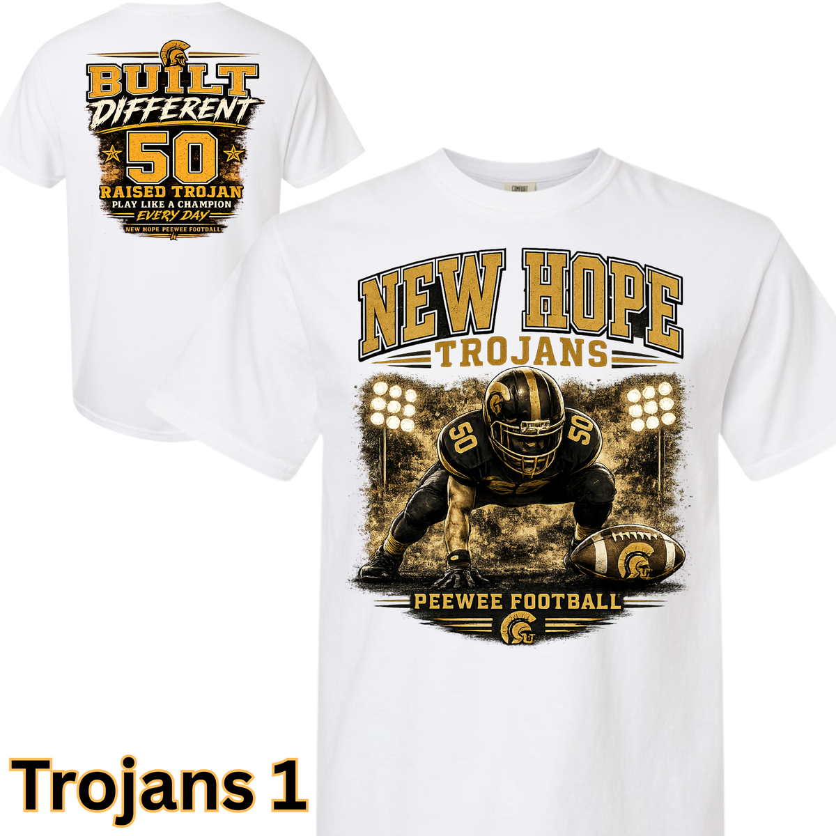 Trojans1 Youth CC T-Shirt (White)