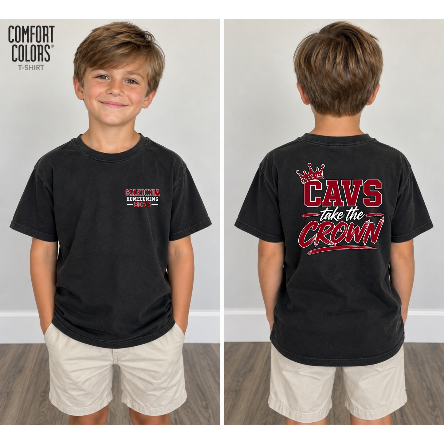 Homecoming 26 Youth Comfort Color Shirt (Black)