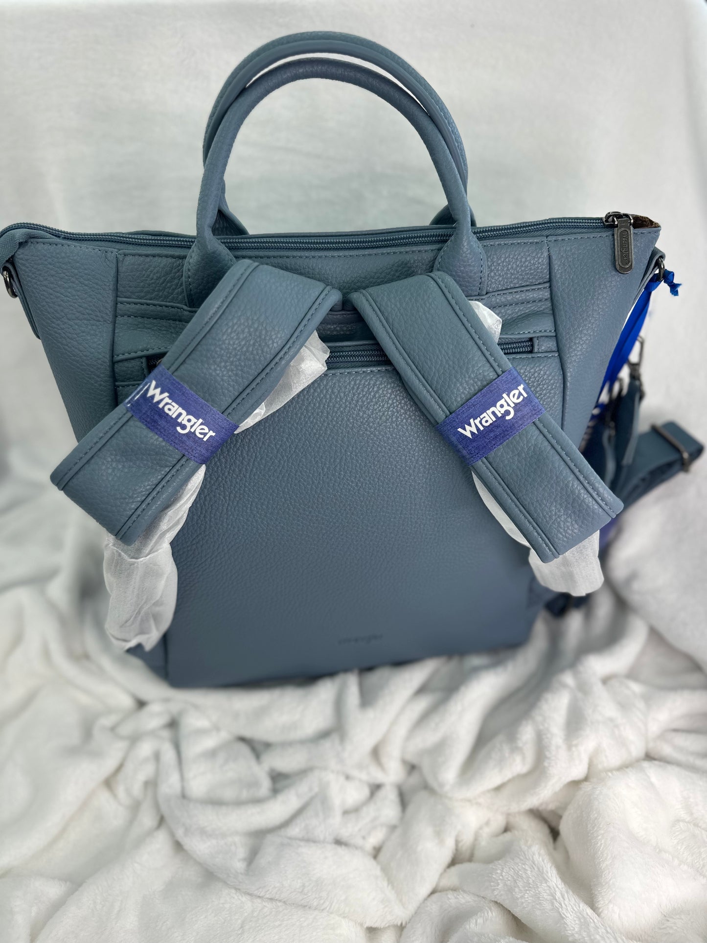 Wrangler Large Blue Saddle Backpack