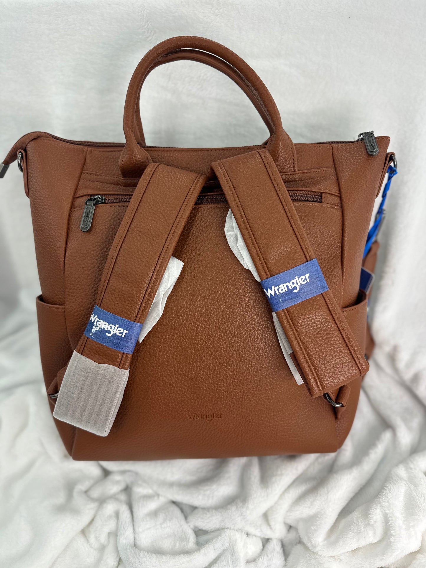 Wrangler Large Light Brown Saddle Backpack