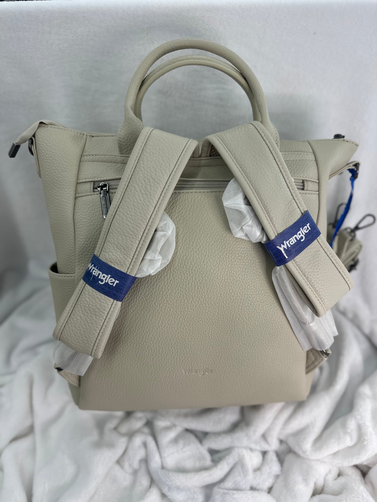 Wrangler Large Cream Saddle Backpack