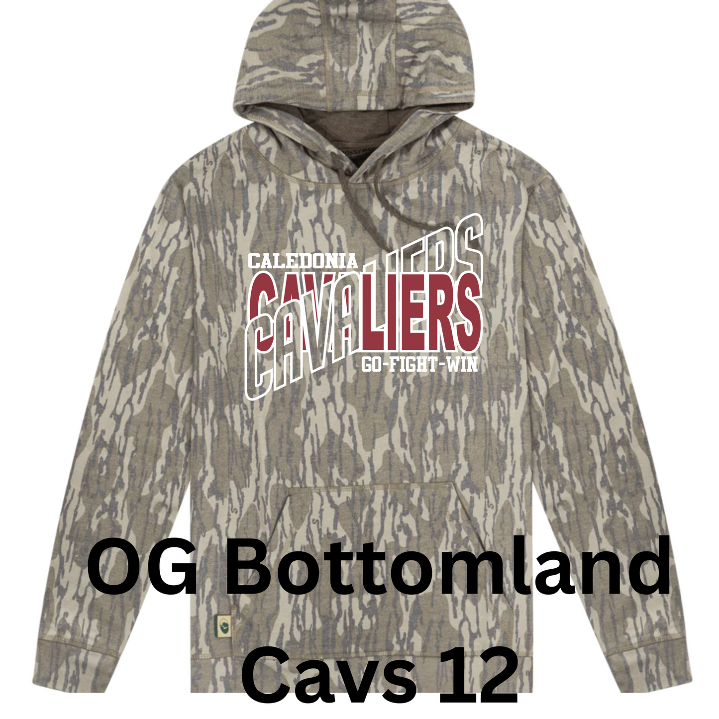 Mossy Oak Washed Out Hoodie w/ Print - Original Bottomland