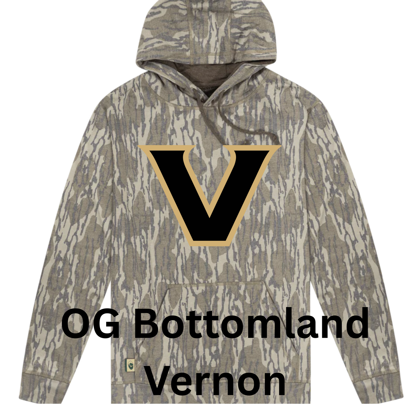 Mossy Oak Washed Out Hoodie w/ Print - Original Bottomland