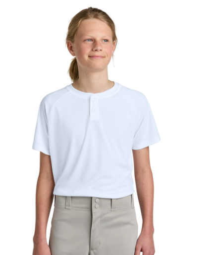 Youth SportTek 2 Button Henley Drifit