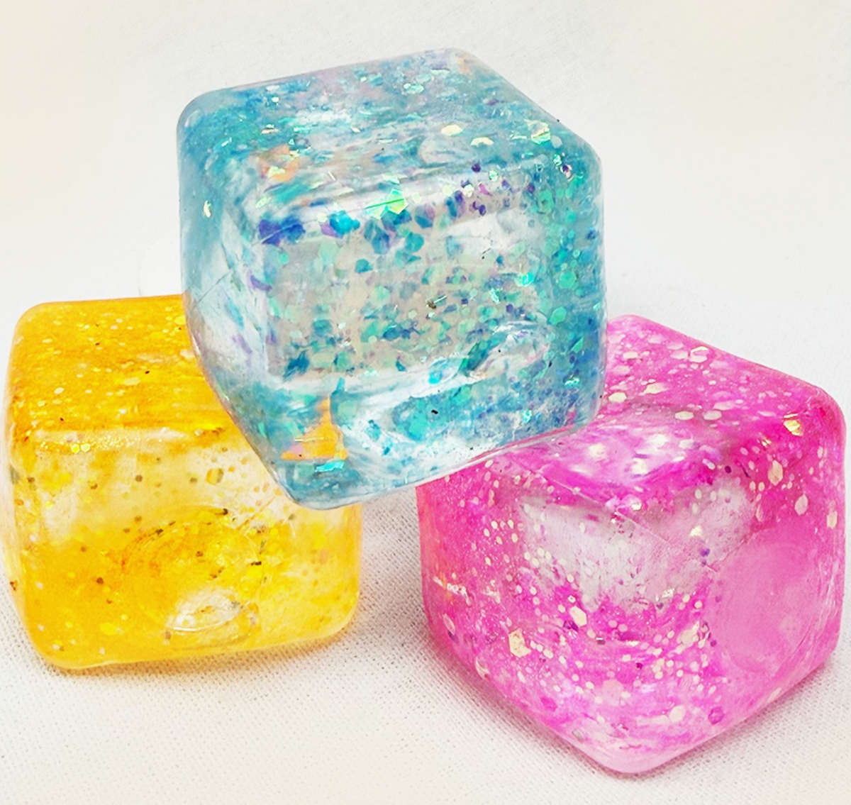 Glitter Ice Cube Squishy