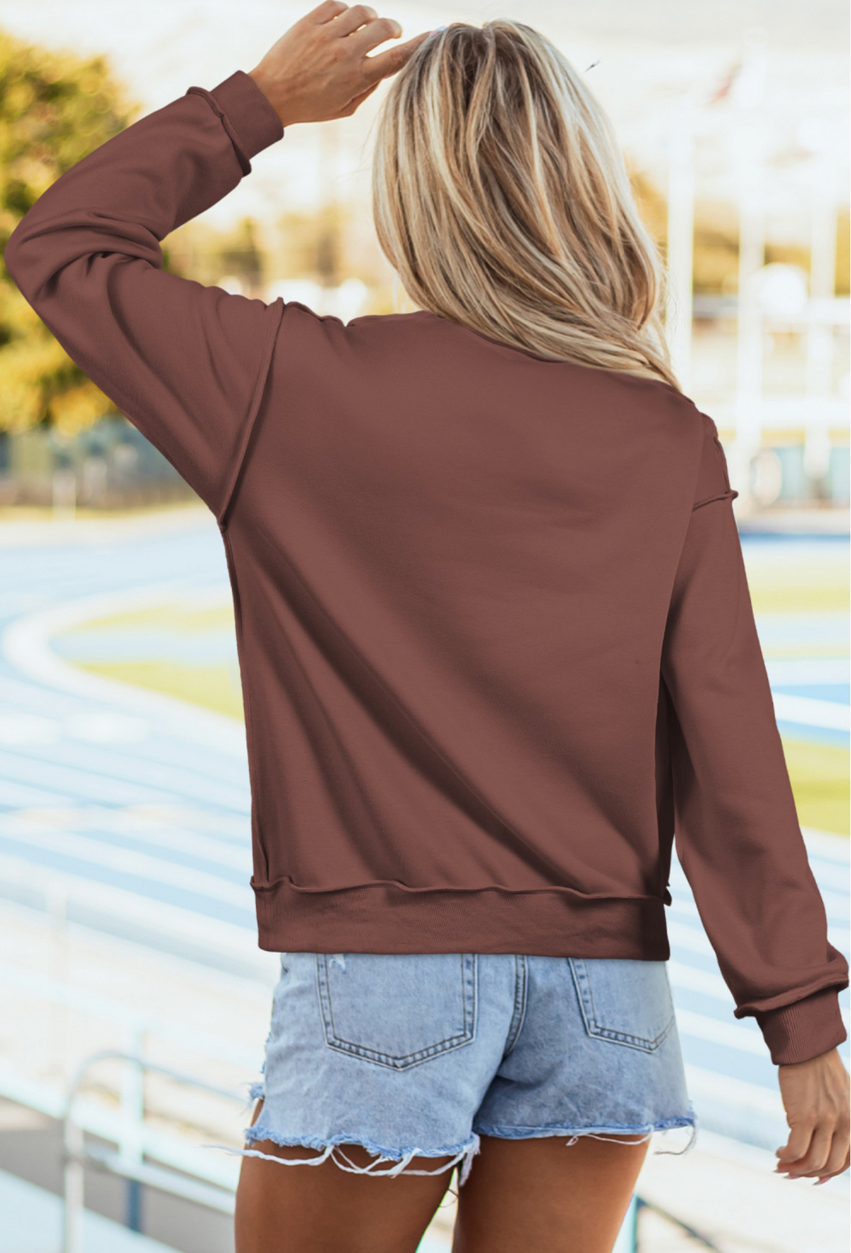 Coffee Mock Neck Sweatshirt