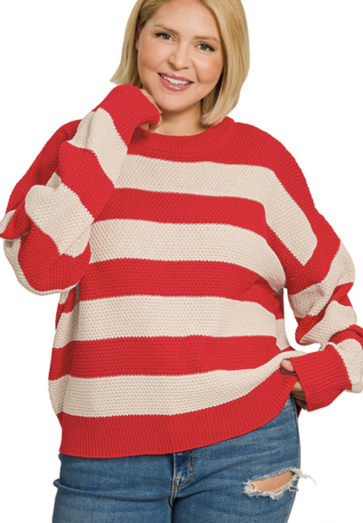 PLUS Striped Sweater