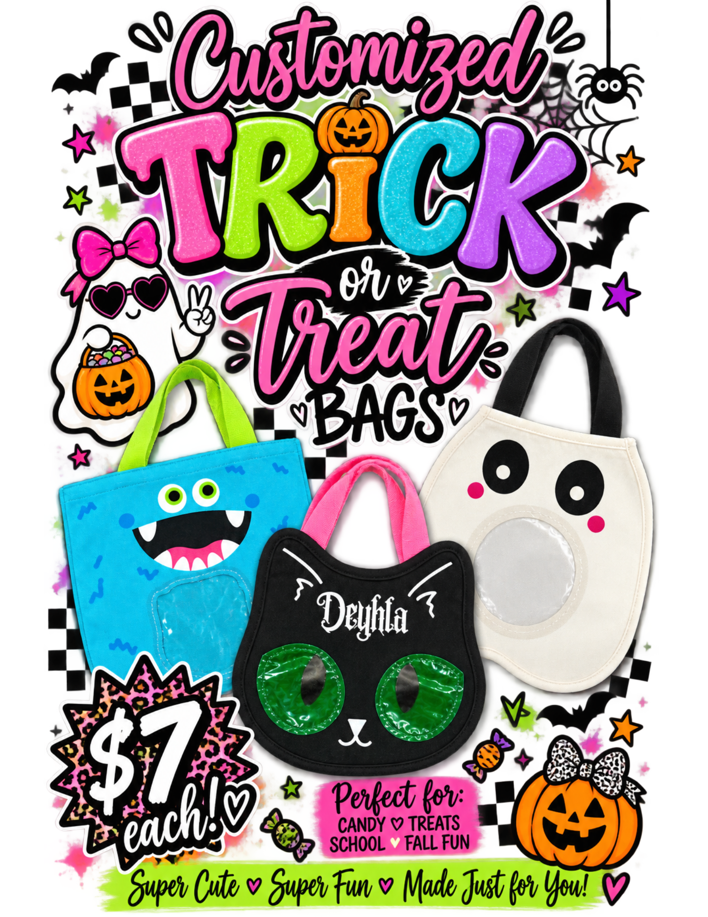 Customized Trick or Treat Bags
