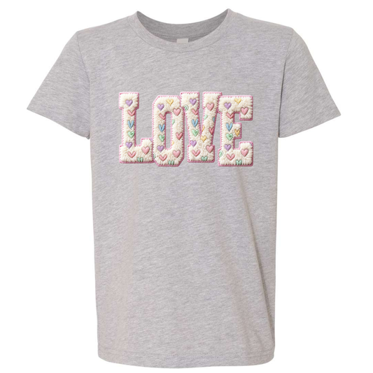 YOUTH Bella Canvas Valentines Day Shirt (Athletic HT)