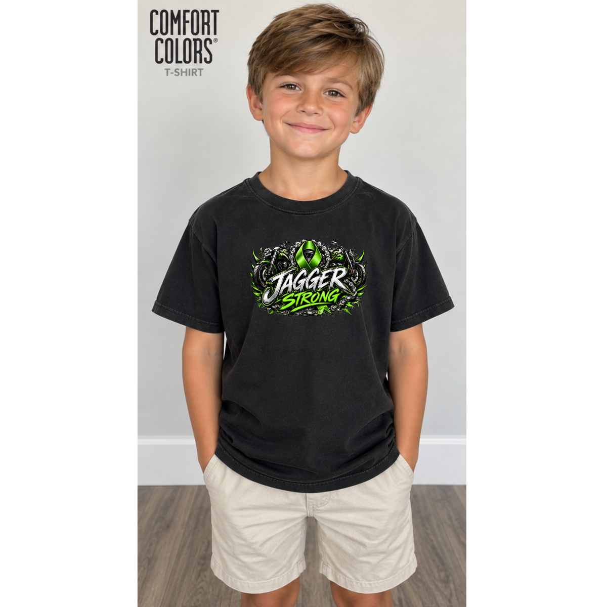 Black Youth Jagger Strong Shirt (Comfort Color)