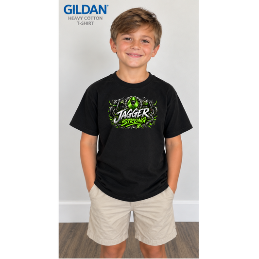 Black Youth Jagger Strong Shirt (Gildan)