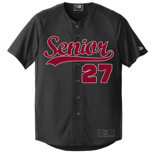 Black Senior Jersey w/Cal Red print