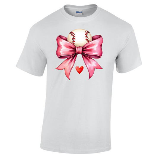 Baseball Pink Bow T-Shirt