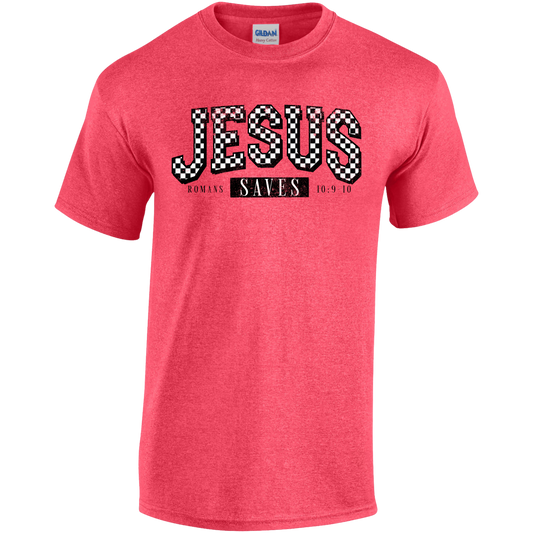 Jesus Saves (checkered)