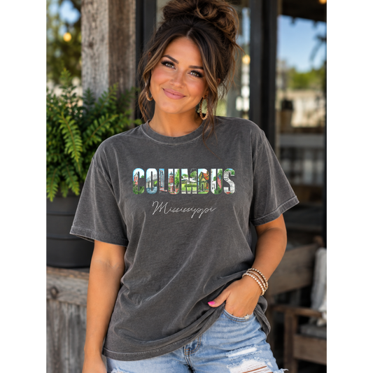 Comfort Color T-shirt w/Kelly's artwork (Pepper)