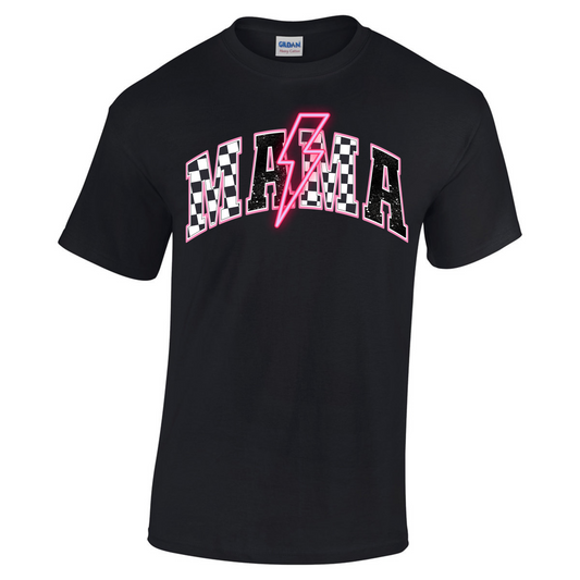 MAMA Checkered Neon Pink