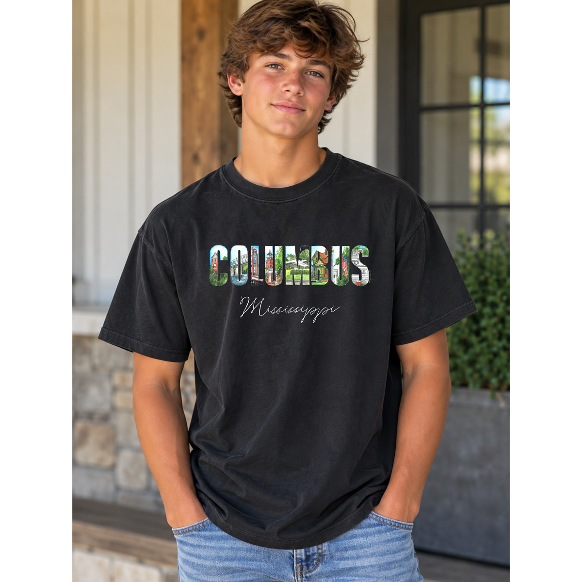 Comfort Color T-shirt w/Kelly's artwork (Black)