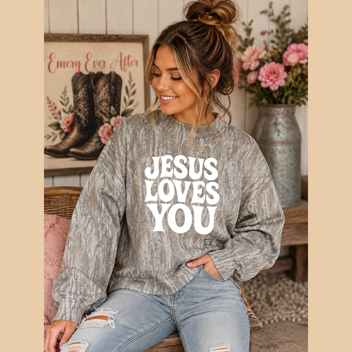 Mossy Oak Mock Neck Sweatshirt (PRE-ORDER)