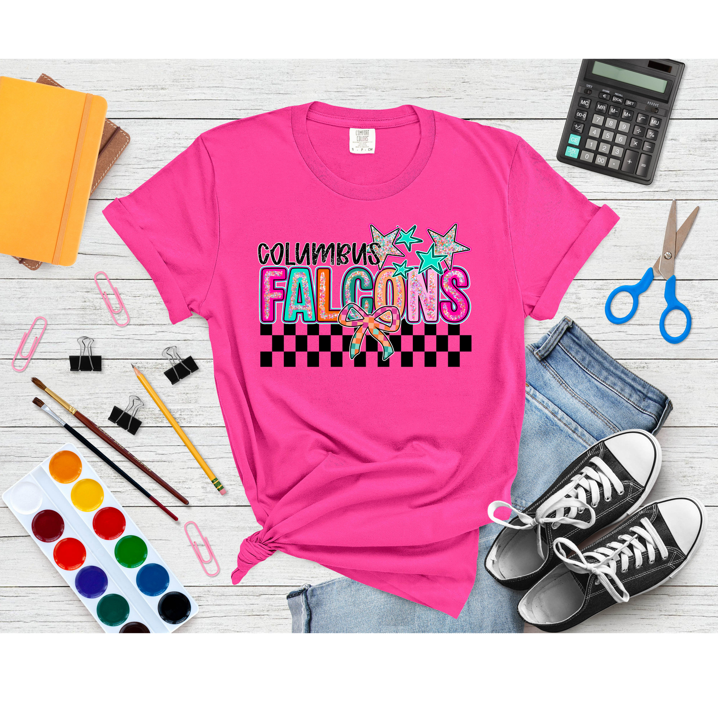 Falcons4 CC T-Shirt (Neon Pink)