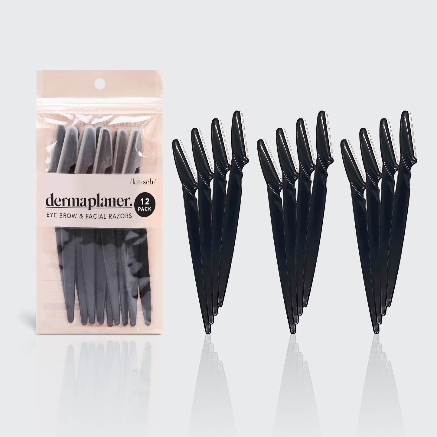 Recycled Plastic Dermaplaners 12pc Blk Set