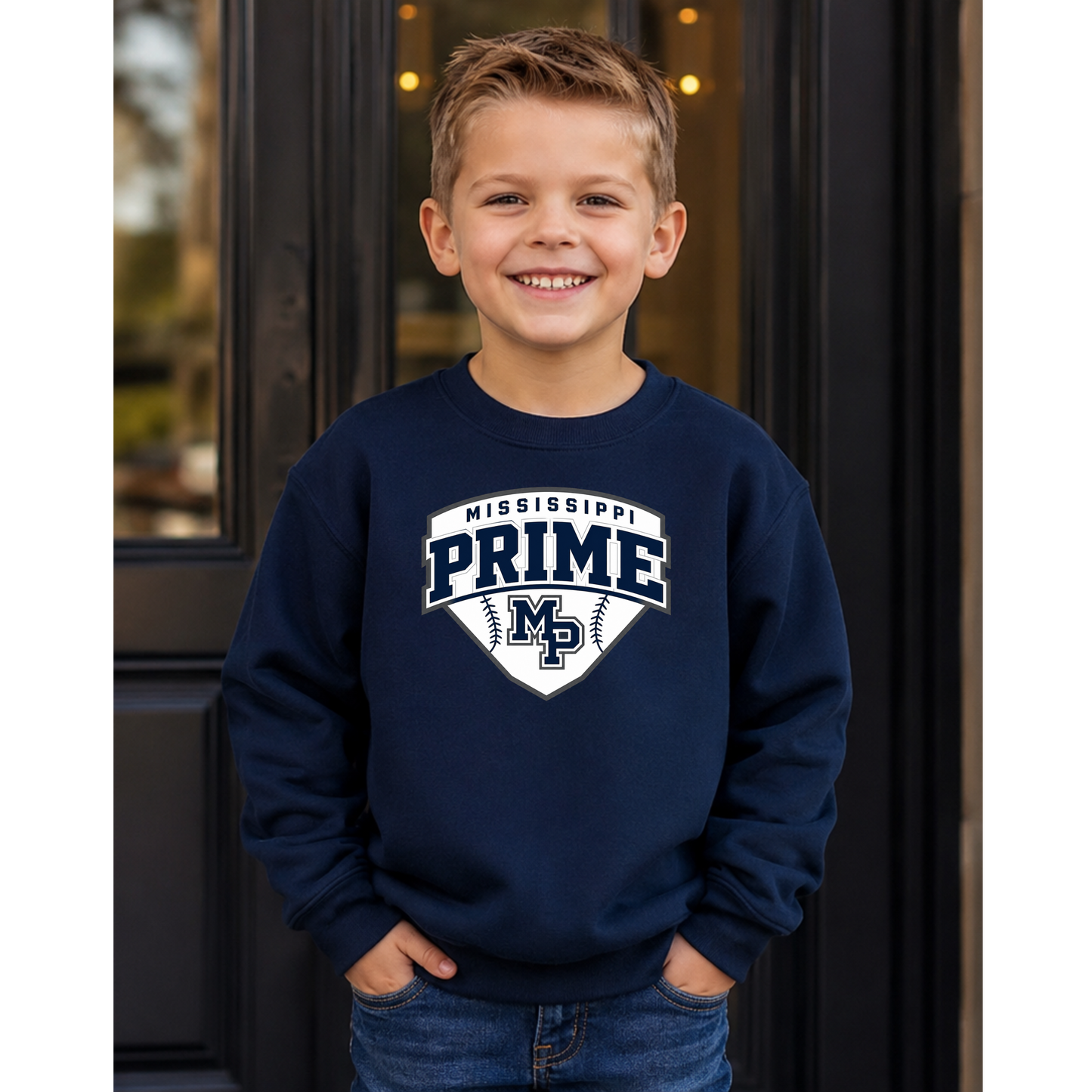 Gildan Youth Navy MP Homeplate Sweatshirt