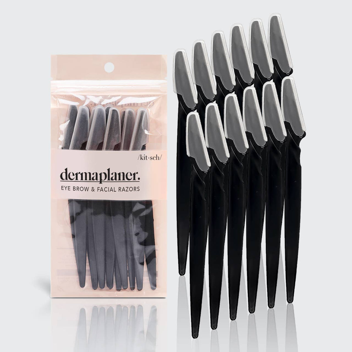Recycled Plastic Dermaplaners 12pc Blk Set