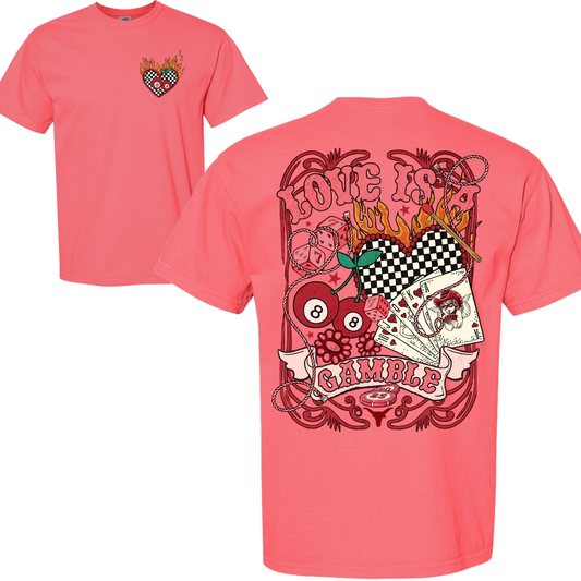 Comfort Color Valentines Shirt (Watermelon)