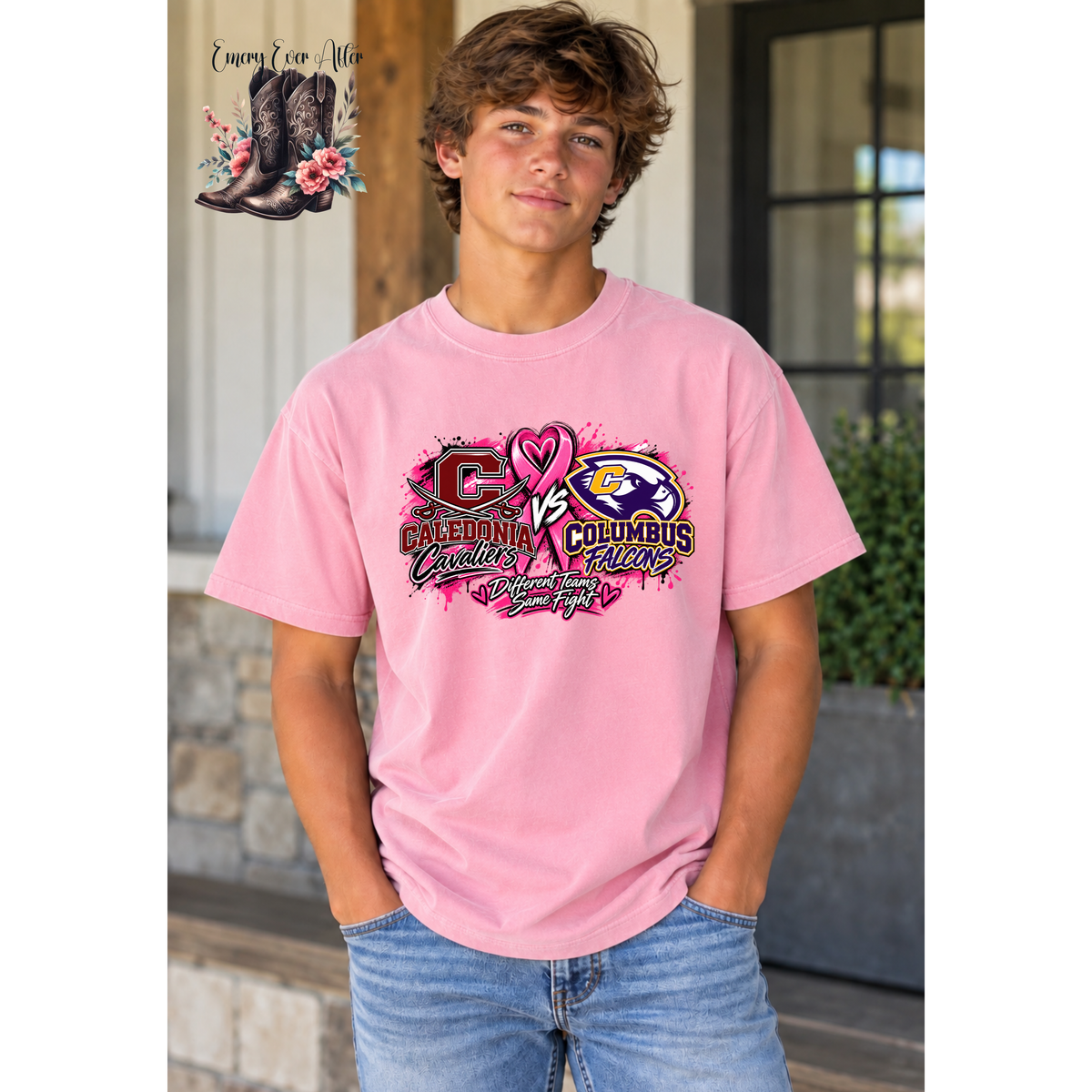 Comfort Color Pink Out Game Day Shirt (Blossom)