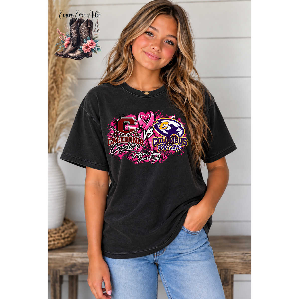 Comfort Color Pink Out Game Day Shirt (Black)