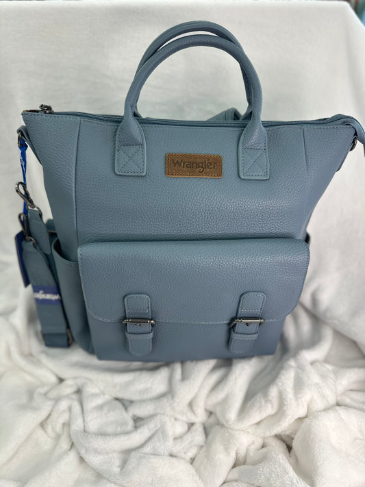 Wrangler Large Blue Saddle Backpack