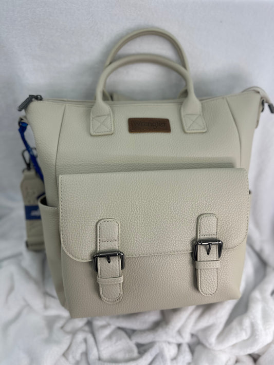 Wrangler Large Cream Saddle Backpack