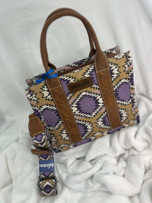 Wrangler Canvas Small Purple Poison Tote
