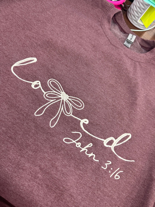 Embroidered Loved Sweatshirt