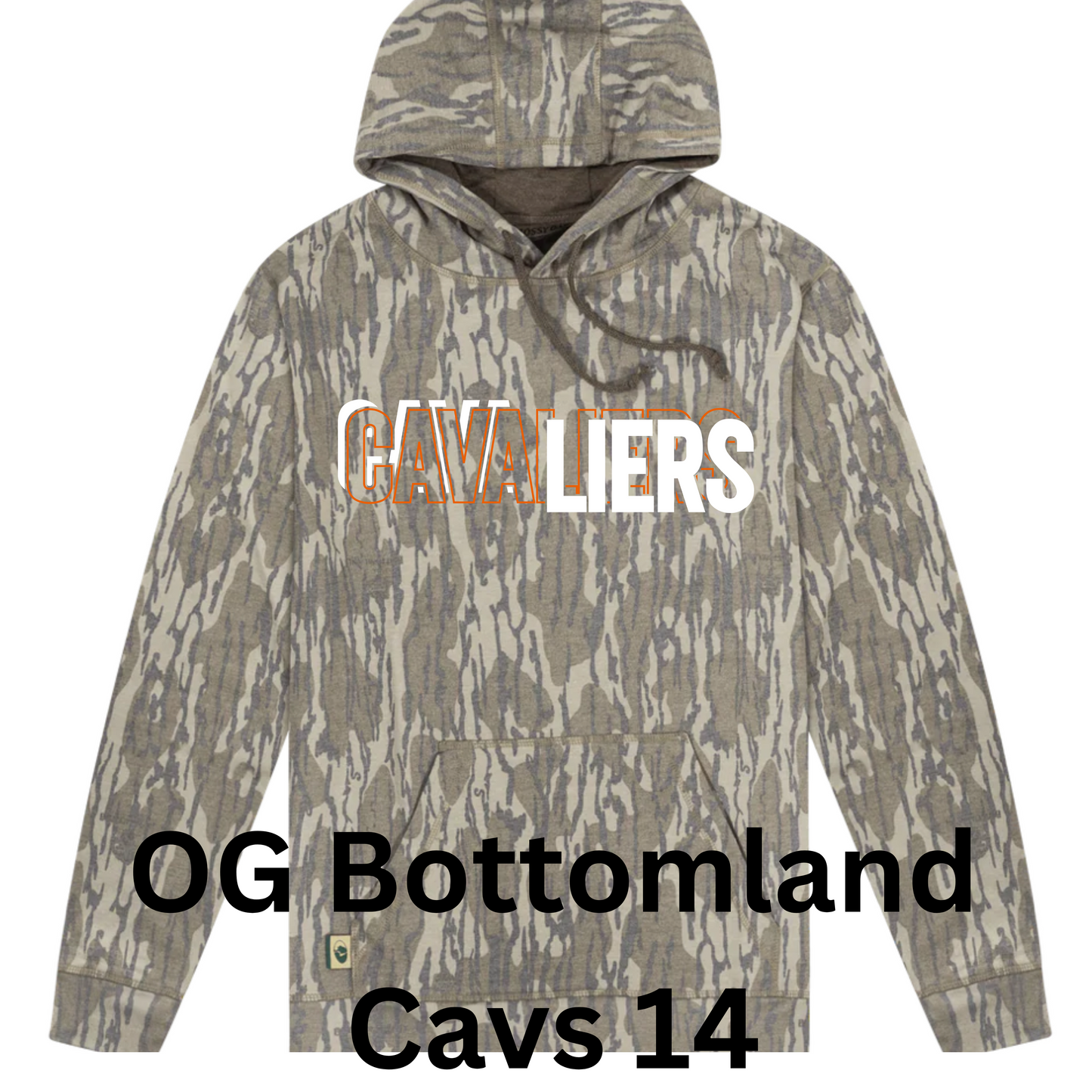 Mossy Oak Washed Out Hoodie w/ Print - Original Bottomland