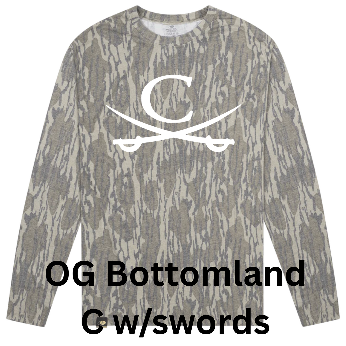 Mossy Oak Washed Out Long Sleeve w/ Print - Original Bottomland