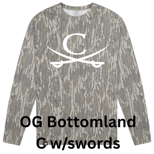 Mossy Oak Washed Out Long Sleeve w/ Print - Original Bottomland