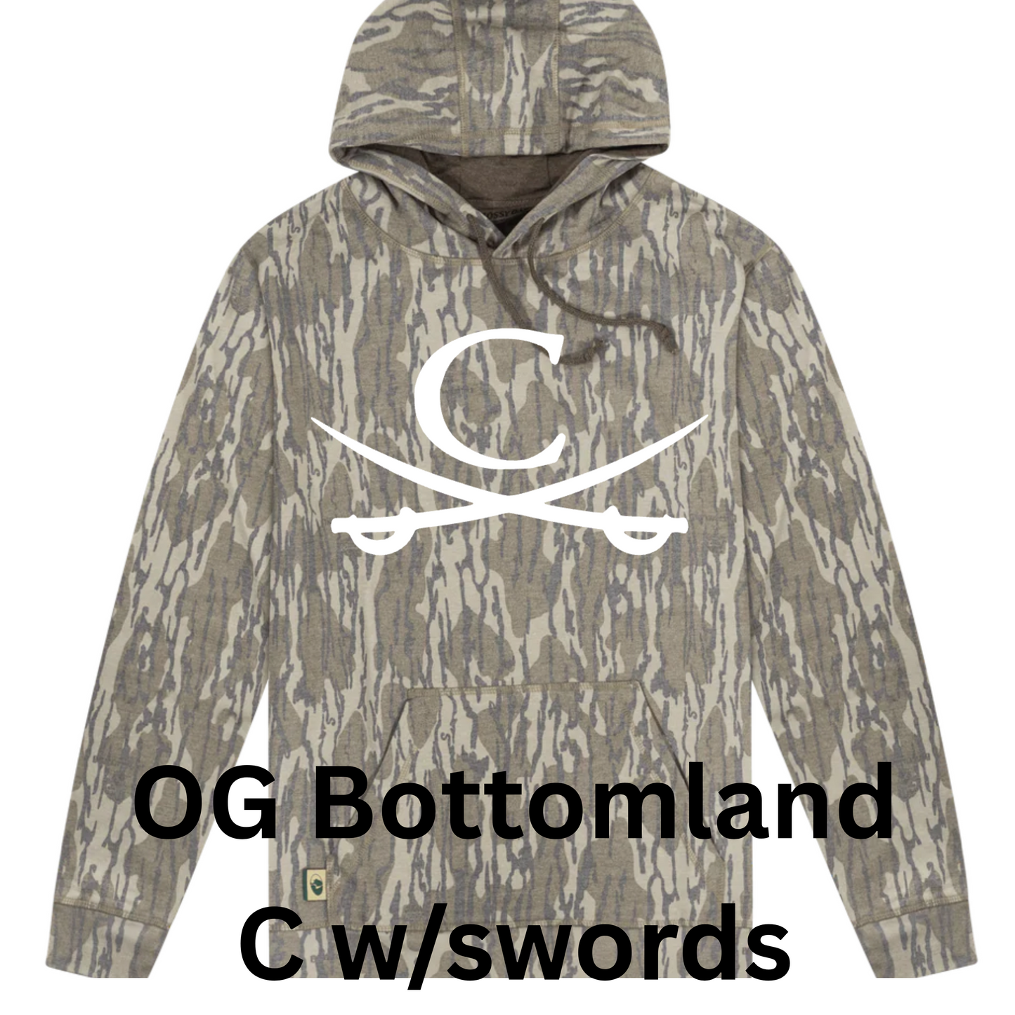 Mossy Oak Washed Out Hoodie w/ Print - Original Bottomland