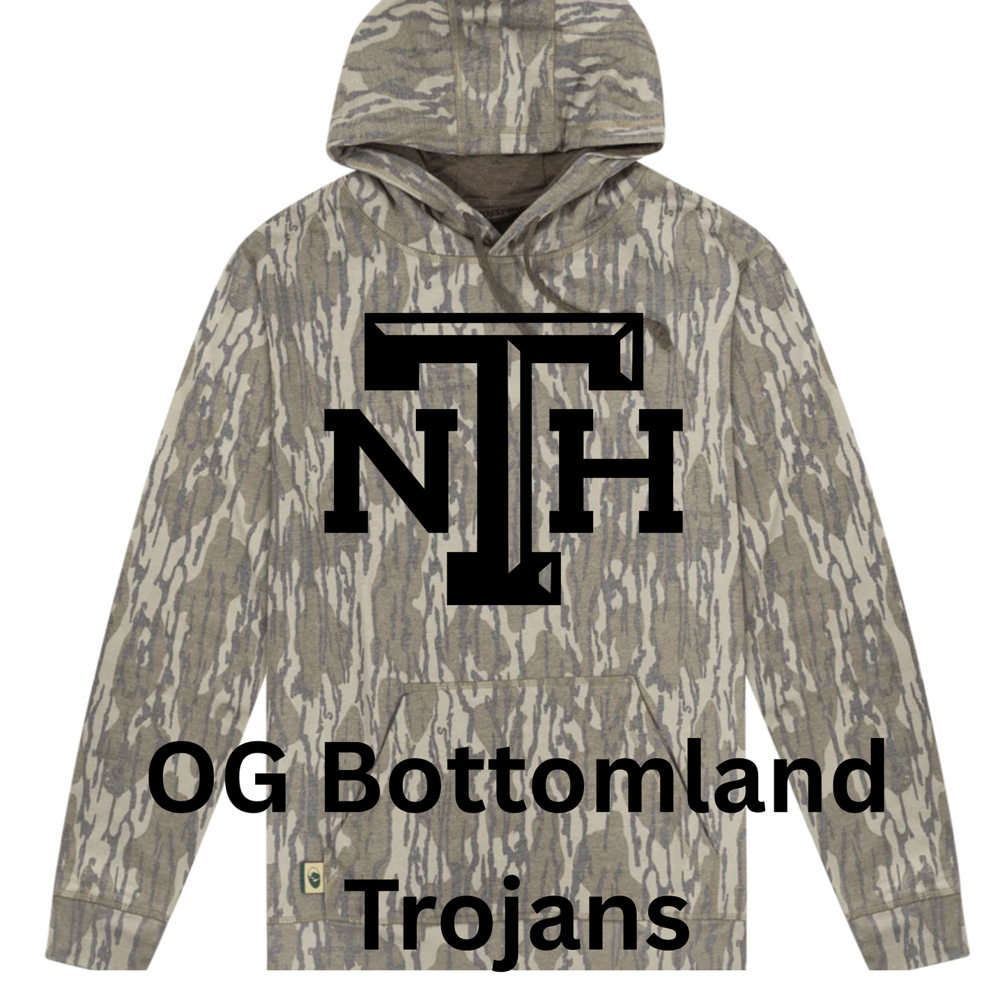 Mossy Oak Washed Out Hoodie w/ Print - Original Bottomland