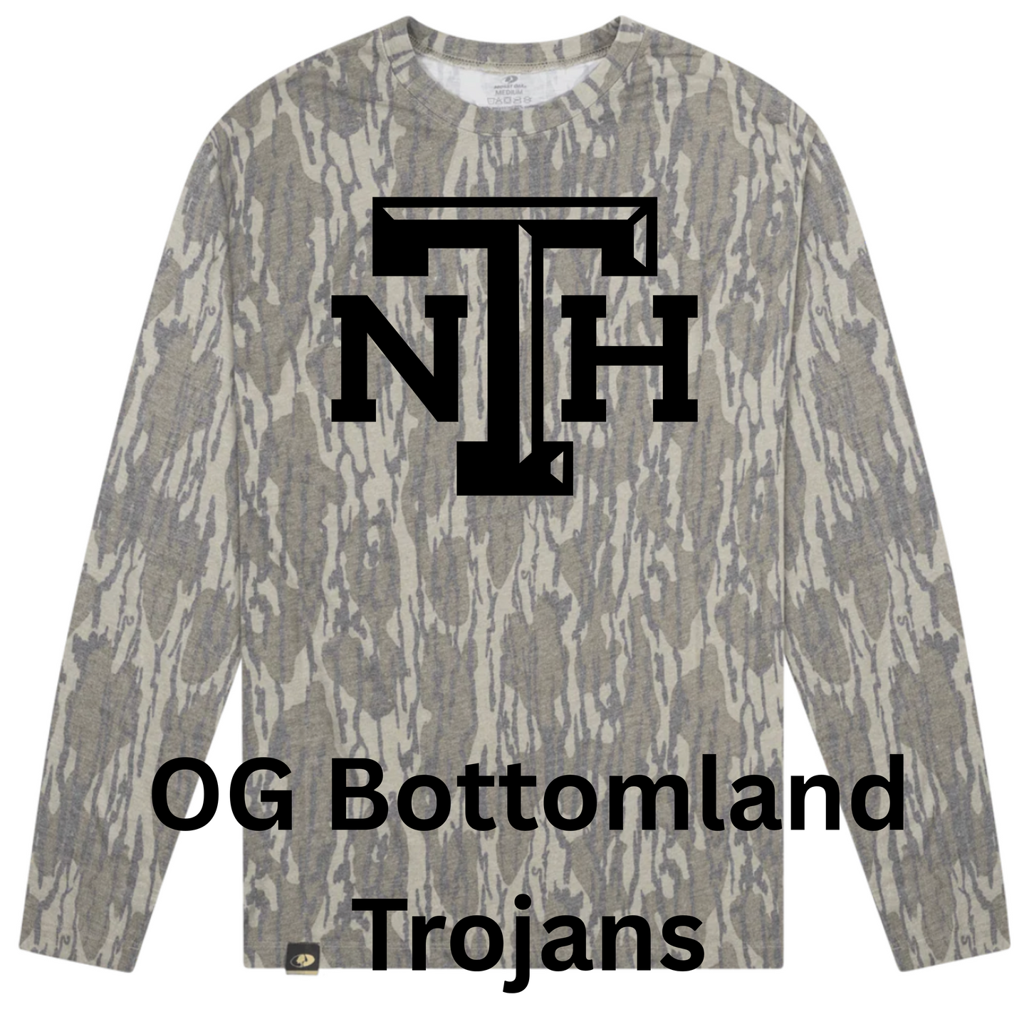 Mossy Oak Washed Out Long Sleeve w/ Print - Original Bottomland