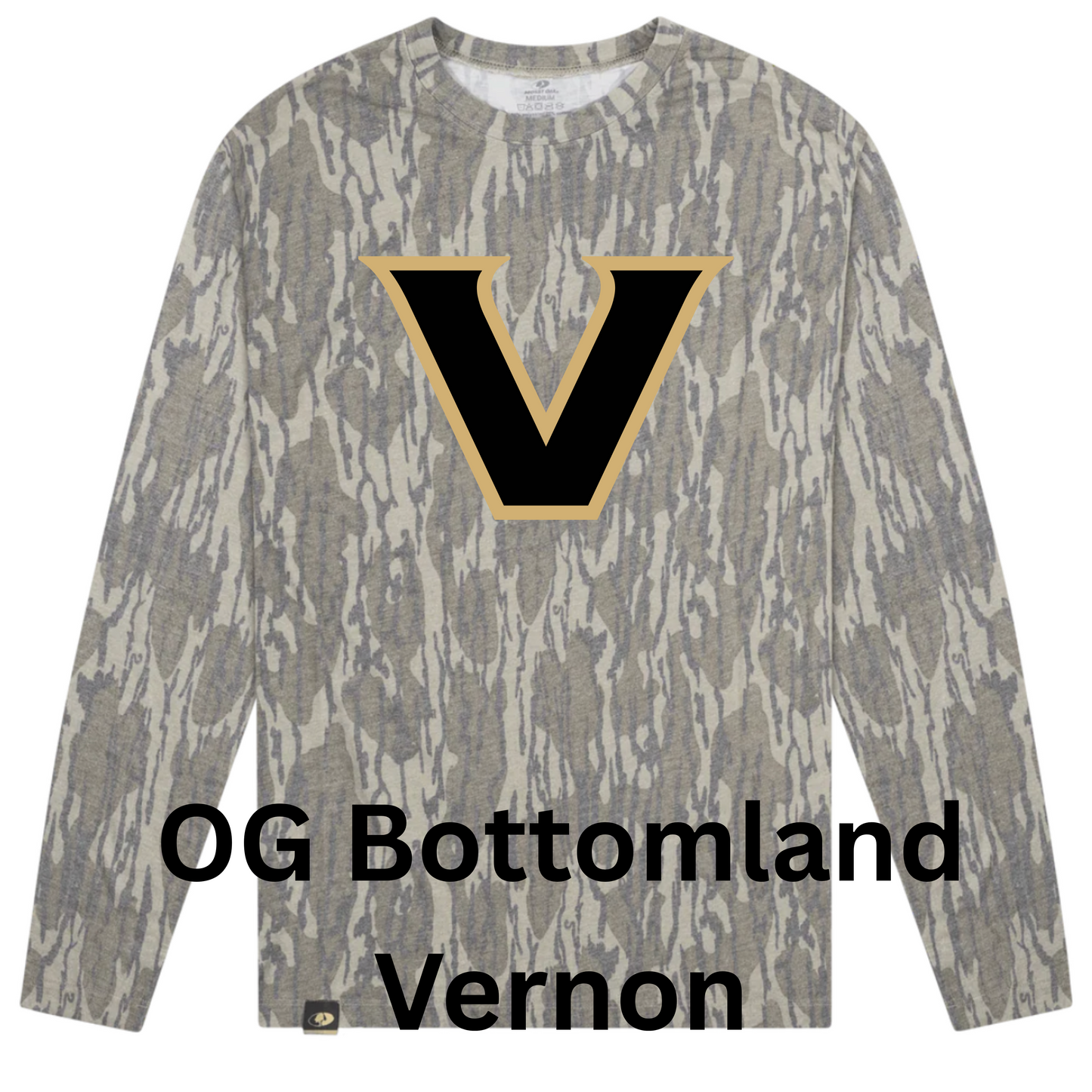 Mossy Oak Washed Out Long Sleeve w/ Print - Original Bottomland