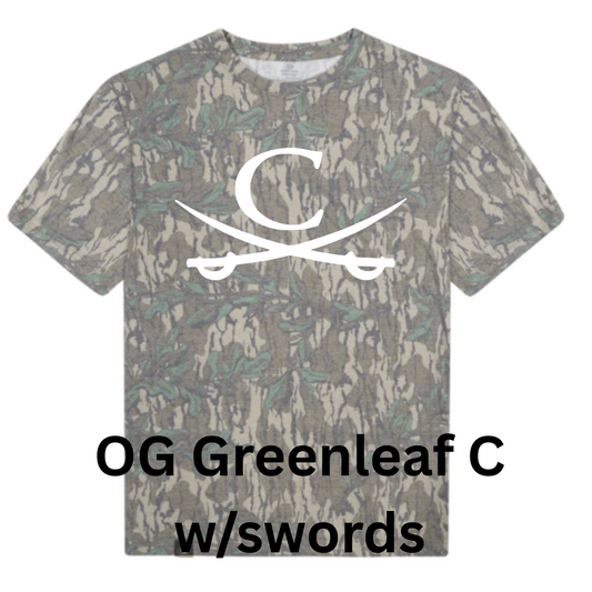 Mossy Oak Washed Out Tee w/ Print - Greenleaf