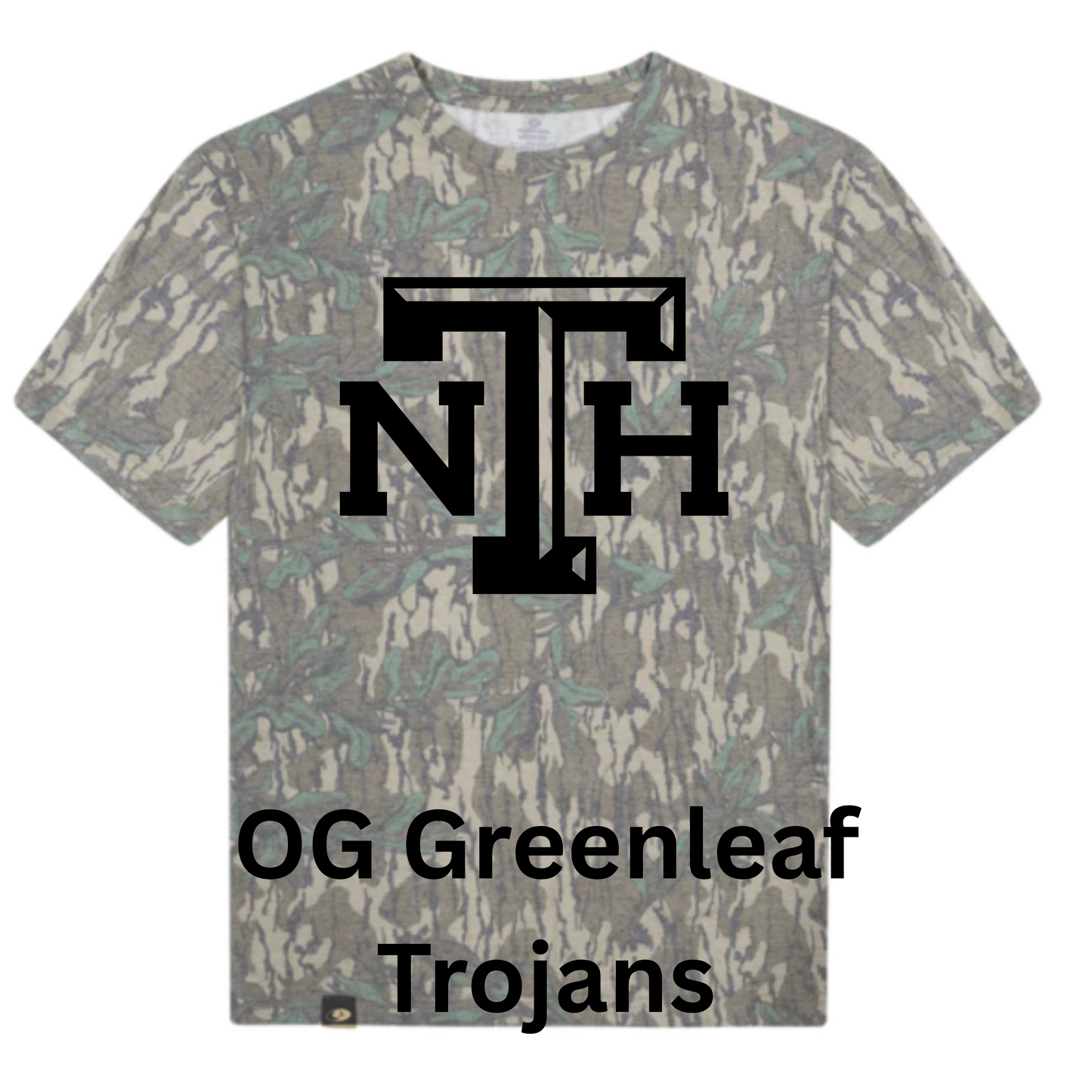 Mossy Oak Washed Out Tee w/ Print - Greenleaf