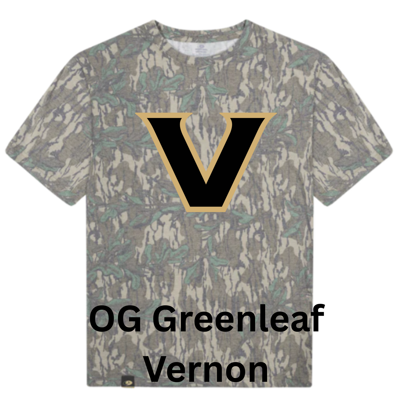 Mossy Oak Washed Out Tee w/ Print - Greenleaf