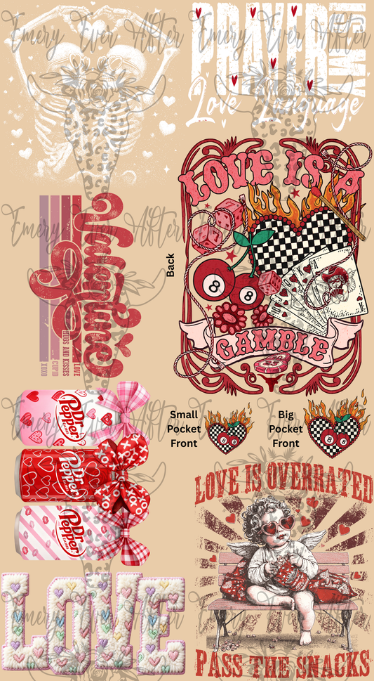 Pre-Made Valentines KIDS 22x40 Gangsheet