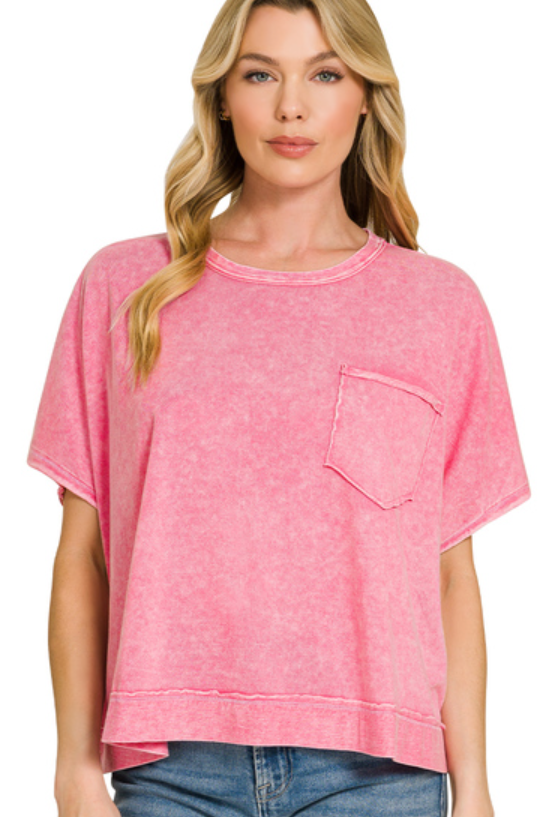 Snow Washed Oversized Top