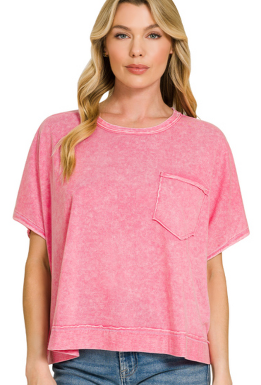 Snow Washed Oversized Top