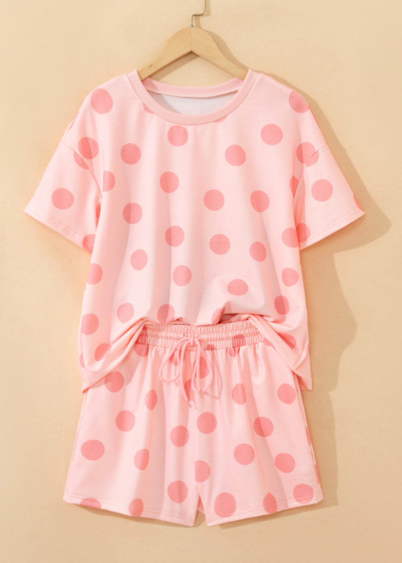 Pink Polka Dot Short Set