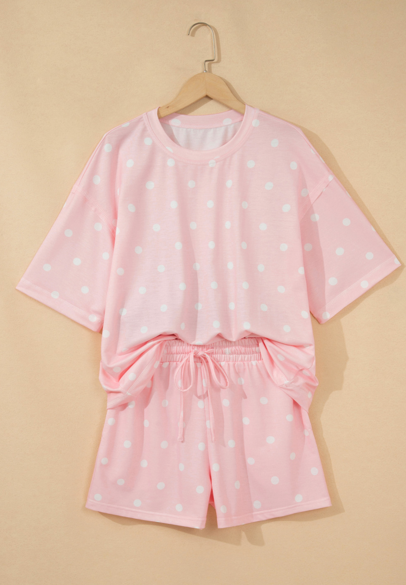Pink Polka Dot Top/Short Set