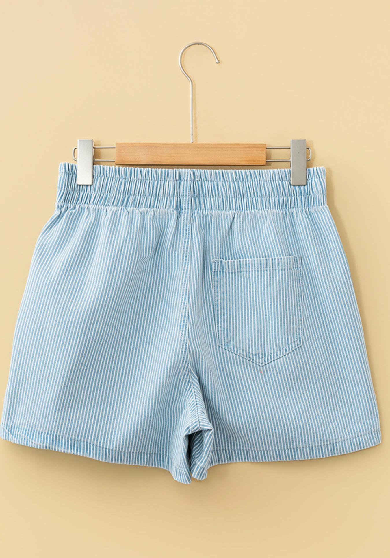 PLUS Sky Blue Stripe Drawstring Shorts