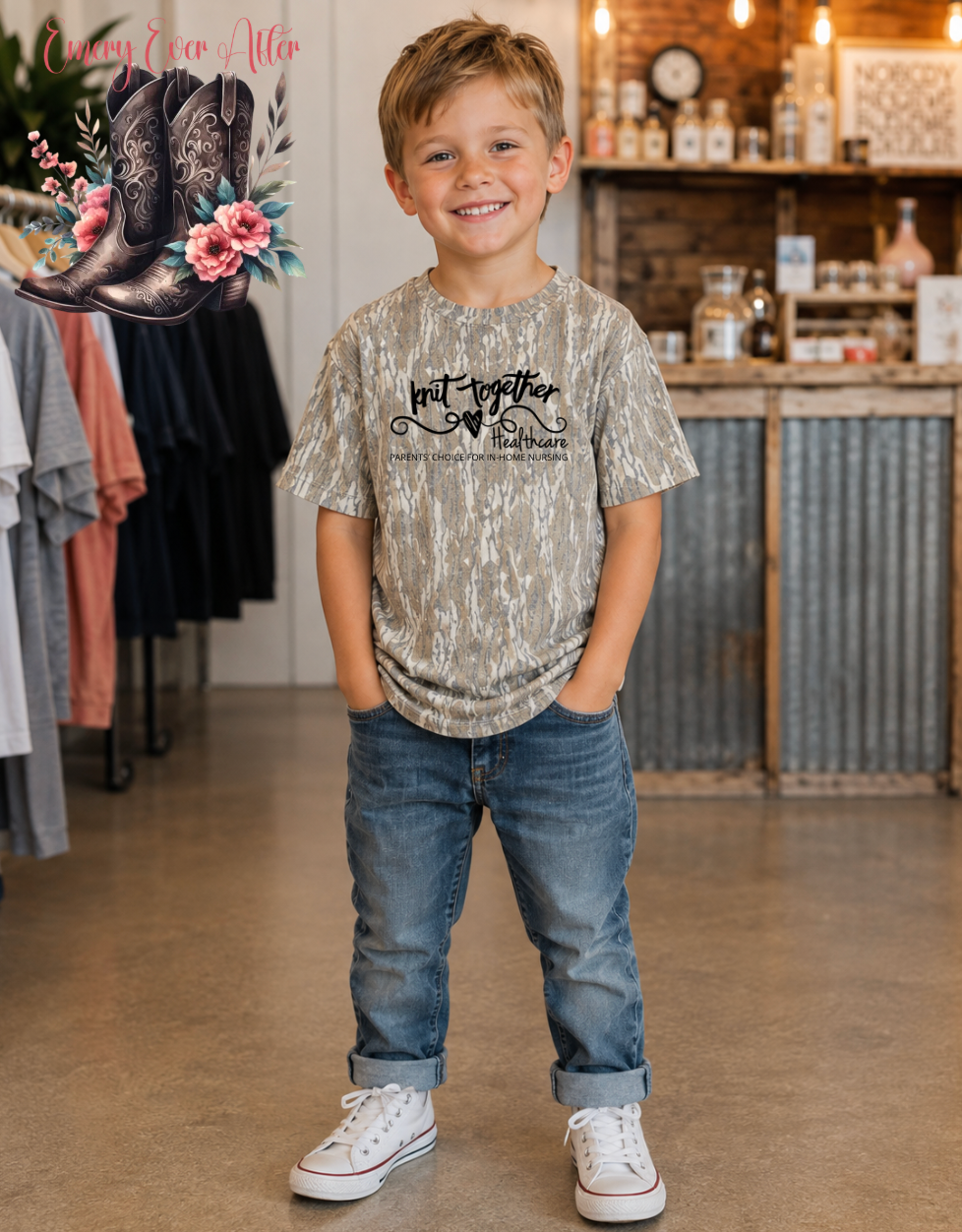 Knit Together Mossy Oak T-Shirt (Youth)